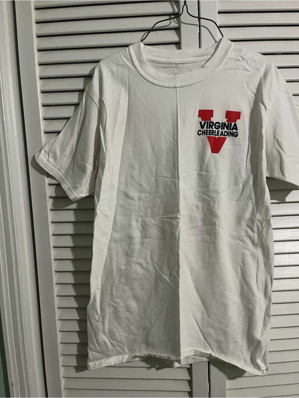 Hanes White Tee Virginia Cheerleading UVA University Small